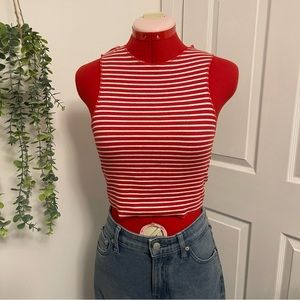 Zara | stripe crop 90s tank